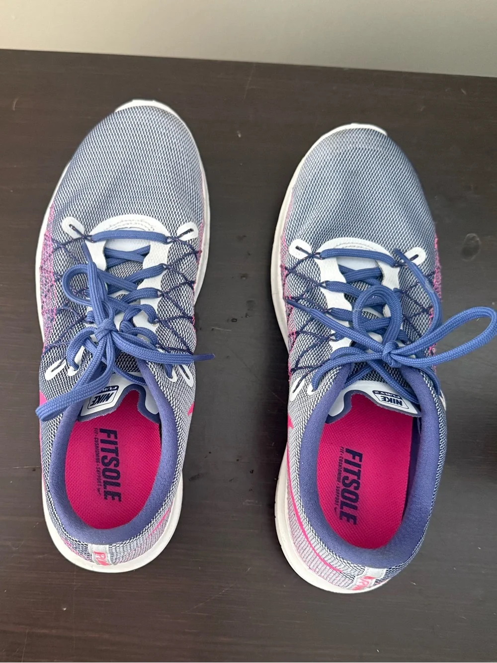 Nike Women’s Lightweight Running Shoes - Purple with Pink Swoosh - Picture 2 of 6